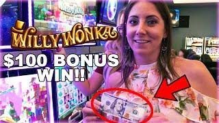 I •️ WILLY! Fun $100 Bonus Round Win •️Willy Wonka Slots | Slot Ladies