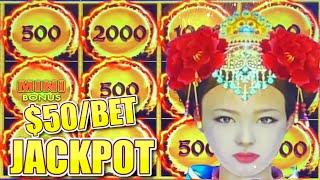 HIGH LIMIT Dragon Cash Link Autumn Moon HANDPAY JACKPOT $50 Bonus Round  Slot Machine Casino