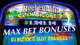 Catch The Big One 2 Slot Machine ~ MAX BET ~ FREE SPIN BONUS ~ 2 BONUSES! • DJ BIZICK'S SLOT CHANNEL