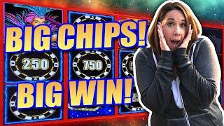 BIG WIN ! THOSE CHIPS ARE HUGE SLOT HUBBY ! HIGH LIMIT FOR THE WIN !