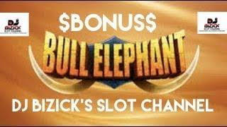 ~** NICE WIN **~ Bull Elephant Slot Machine ~ WMS ~ • DJ BIZICK'S SLOT CHANNEL