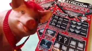 Millionaire Monopoly Scratchcards and SUPER 7's..and Piggy