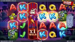 Respin Circus Slot - Free Spins MEGA BIG WINS!