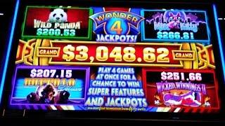 Aristocrat - Wonder 4 Jackpots (Buffalo) - Bonus and line hit on $2.00 bet