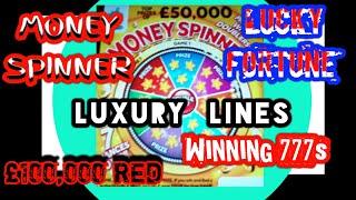 ★ Slots ★SUPER★ Slots ★Scratchcard  Game..MONEY SPINNER..WINNING 777s..LUXURY LINES..LUCKY FORTUNE..