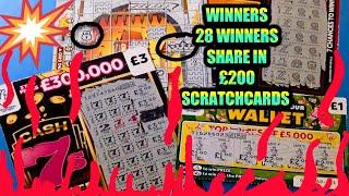 AMAZING..WINNERS...28 WINNERS SHARE £200.00 SCRATCHCARDS..WON FROM OUR GAMES NIGHT ..SENT FREE POST