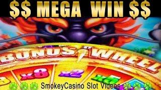 【 MEGA WIN 】 5 DRAGON'S GRAND Slot Machine BONUS WHEEL - Aristocrat