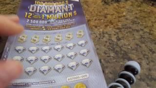 $1,000,000 DIAMANT QUEBEC LOTTERY $10 SCRATCHCARD.