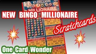 NEW..Millionaire  BINGO..new £5 Scratchcard...   One Card Wonder game