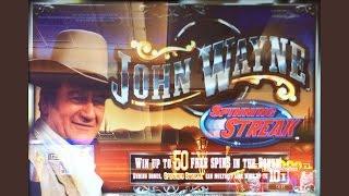 John Wayne Spinning Streak Slot Machine, Bust