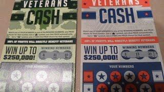 TWO Veterans Cash Lottery Tickets on Video