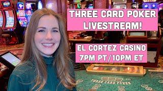 EPIC Three Card Poker Livestream!! TRIPS AND A STRAIGHT FLUSH!! CRAZY RUN!!