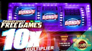 10X FREE GAMES TRIGGER!!!  BONUS on Triple Double Diamond!!! - IGT CASINO SLOTS