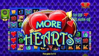 MORE HEARTS Video Slot Casino Game with a FREE SPIN BONUS