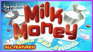 WEIRDEST BONUS EVER! Milk Money Slot - ALL FEATURES!
