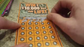 NEW GAME! $10,000 A MONTH FOR LIFE $10 CONNECTICUT LOTTERY SCRATCH OFF TICKET
