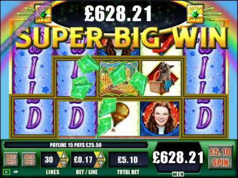 £1,130.50 BIG WIN (221:1) on WIZARD OF OZ™ SLOT GAME AT JACKPOT PARTY®