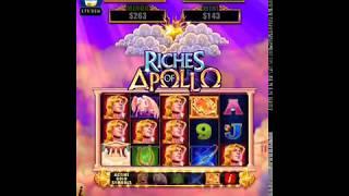 RICHES OF APOLLO Video Slot Casino Game with a RERIGGERED FREE SPIN BONUS