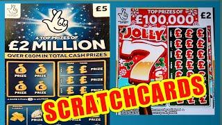 SCRATCHCARDS..BIG DADDY 2M ..JOLLY 7s...FESTIVE LINES..£100 DOUBLER..SNOW ME MONEY..DOUBLE MATCH..