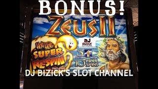 ~$ RESPIN BONUS $~ Zeus II Hot Hot Respin SLOT MACHINE ~ WMS ~ • DJ BIZICK'S SLOT CHANNEL