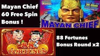 Mayan Chief 60 Free Spins ! + 88 Fortunes Bonus Round Wins !