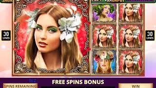 MYSTIC MAIDENS Video Slot Casino Game with a LUCKY LADIES FREE SPIN BONUS
