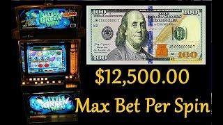 •12 Thousand Dollar Per Spin• Bonus Games Video Slot Machine Jackpot Handpay,Aristocrat WMS Wager • 