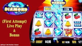 ( First Attempt ) Diamond Storm by Aristocrat Live Play and Bonus at Viejas Casino