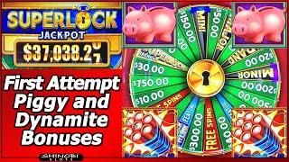Superlock Jackpot Slot - Piggy Bankin and Eureka Reel Blast Bonuses