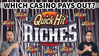 Every CASINO we play QUICK HIT RICHES we WIN BIG!