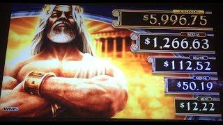 ***NEW GAME*** KRONOS Father of Zeus Slot Machine - Multiple BIG WIN Features w/ Progressives!