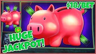 HIGH LIMIT SUPERLOCK Lock It Link Piggy Bankin' HUGE HANDPAY JACKPOT ⋆ Slots ⋆$18 Bonus Round Slot M