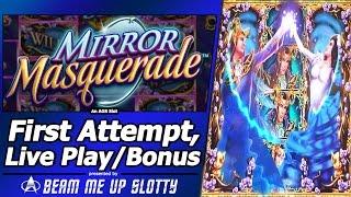 Mirror Masquerade Slot - First Attempt, Live Play and Free Spins Bonus