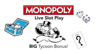 Monopoly Slot Machine! Max Bet! Tycoon Bonus BIG WIN!!!