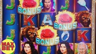 Beauty and the Beast Slot Machine •MAX BET• Bonuses ! Live Slot Play