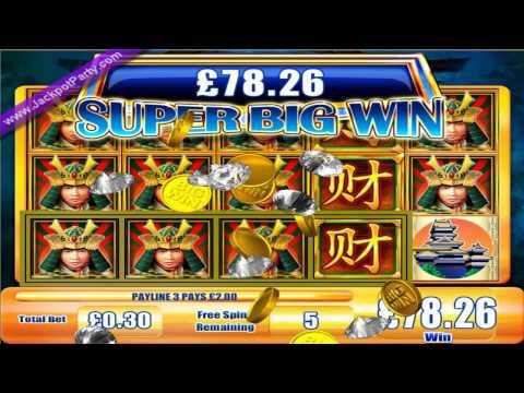 £126.30 MEGA BIG WIN (421 X STAKE) ON SAMURAI MASTER™ ONLINE SLOT GAME AT JACKPOT PARTY®