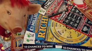 "BONUS" Scratchcard Game..SANTA"S MILLIONS.....with Piggy