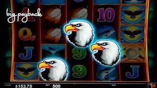 NICE SESSION! Quick Hit Eagle's Peak Slot - ALL FEATURES!