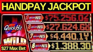 High Limit Quick Hit Slot Machine HANDPAY JACKPOT | High Limit Pinball Slot Machine GREAT WIN