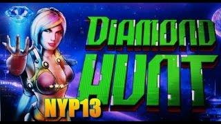 WMS - Diamond Hunt MAX BET Slot Bonus BIG WIN