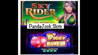 Sky Rider, Piggy Bankin, and a 5 reel win!