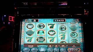 Ms. Clara T's slot bonus win with retriggers on a classic oldie but goodie at Sands Casino.