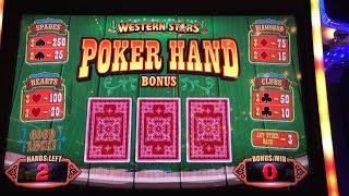 WESTERN STARS - MAX BET - VARIOUS BONUSES - Slot Machine Bonus