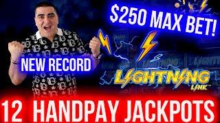 ALL TIME RECORD ! My BIGGEST JACKPOT On Lightning Link Machine $250 BET | Winning Mega Bucks On Slot