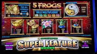 5 Frog Slot Machine Bonus Nice Win