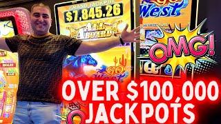 Over $100,000.00 JACKPOTS On Las Vegas Slot Machines