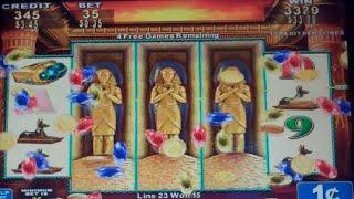 Egyptian Sunset Slot Machine Bonus - 5 Free Games with Expanding Wilds + Re-Spin - Big Win