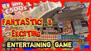 ⋆ Slots ⋆WOW!..What A CRACKING Scratchcard GAME .£55 Worth.FRUITY..TEMPLE TREASURE..CASH LINES..INST