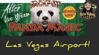I ALMOST MISSED MY FLIGHT!! After LiveStream Las Vegas Airport Dragon Link Panda Magic Slot
