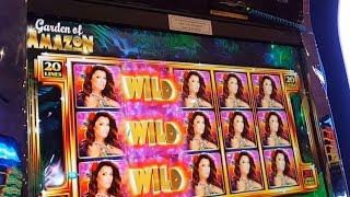 Jackpot Streak Slot - Garden of Amazon - Big Win bonus w/ live play - 2c denom - Slot Machine Bonus